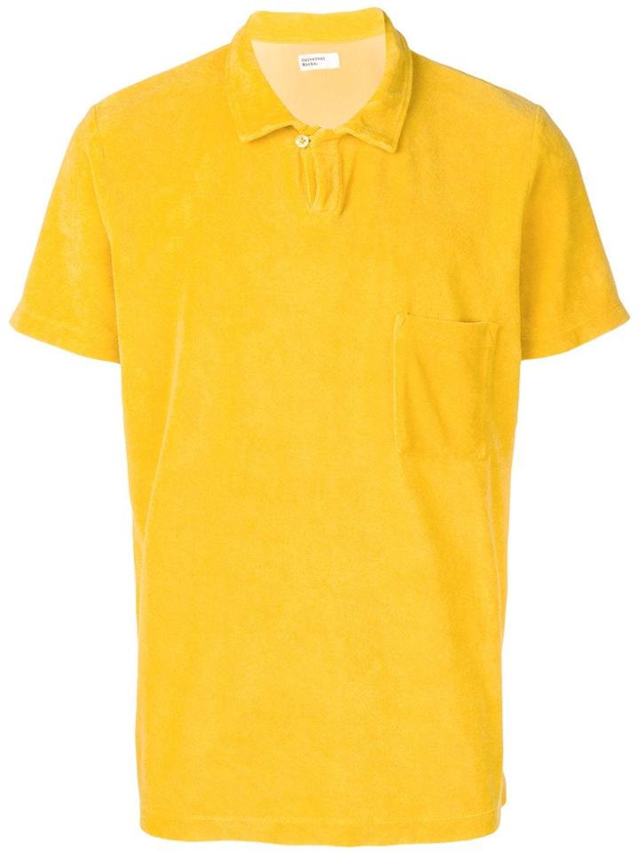 Universal Works Vacation Fleece Polo Shirt - Yellow