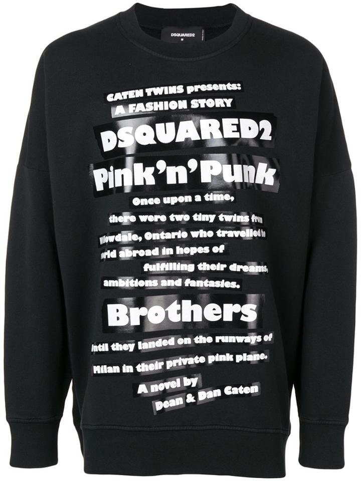 Dsquared2 Lettering Print Sweatshirt - Black