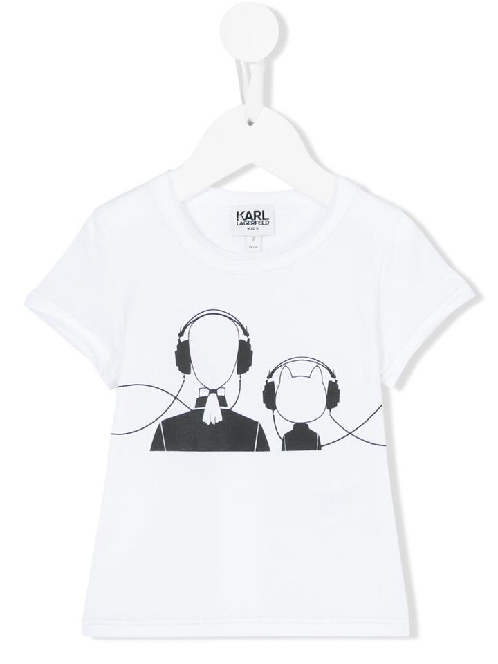 Karl Lagerfeld Kids - Printed T-shirt - Kids - Cotton/modal - 24 Mth, White