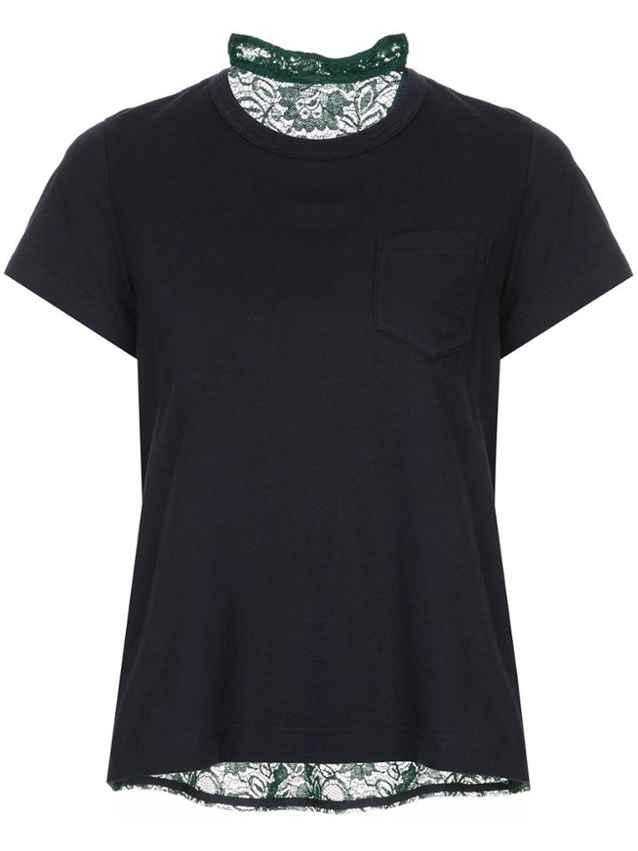 Sacai Lace Back T-shirt - Blue