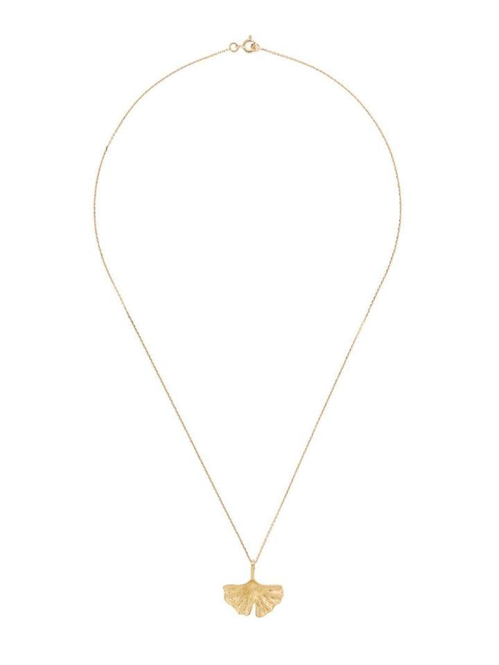 Aurelie Bidermann 18kt Yellow Gold Ginkgo Necklace