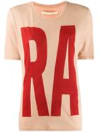 Raquel Allegra Boxy Printed T-shirt - Neutrals