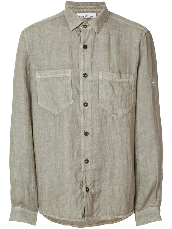 Stone Island Classic Flax Shirt - Green