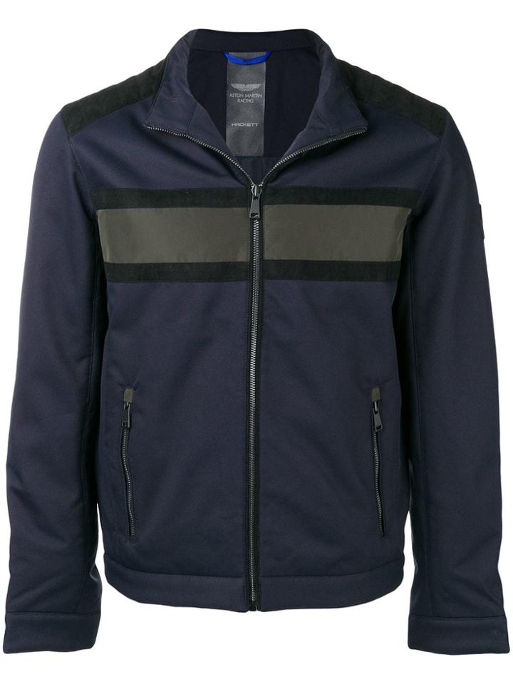 Hackett Aston Martin Racing Biker Jacket - Blue