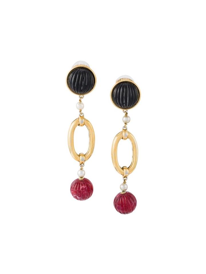 Valentino Vintage Drop Loop Clip-on Earrings