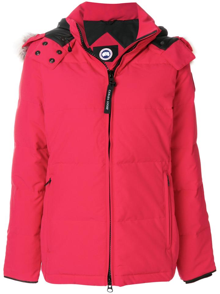 Canada Goose Fur-trim Padded Jacket - Red