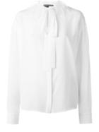 Rochas Lace Collar Pussy Bow Shirt