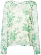 Essentiel Antwerp Silent Sheer Floral Top - Green
