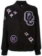 Opening Ceremony Varsity Style Bomber Jacket, Women's, Size: Small, Black, Wool/nylon/polyester/viscose