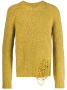 Maison Margiela Destroyed Sweater - Yellow