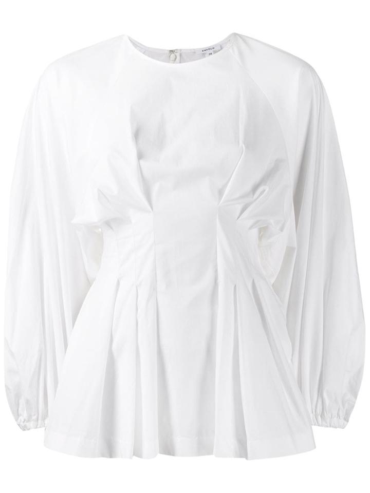 Enföld Ruched Long-sleeve Top - White