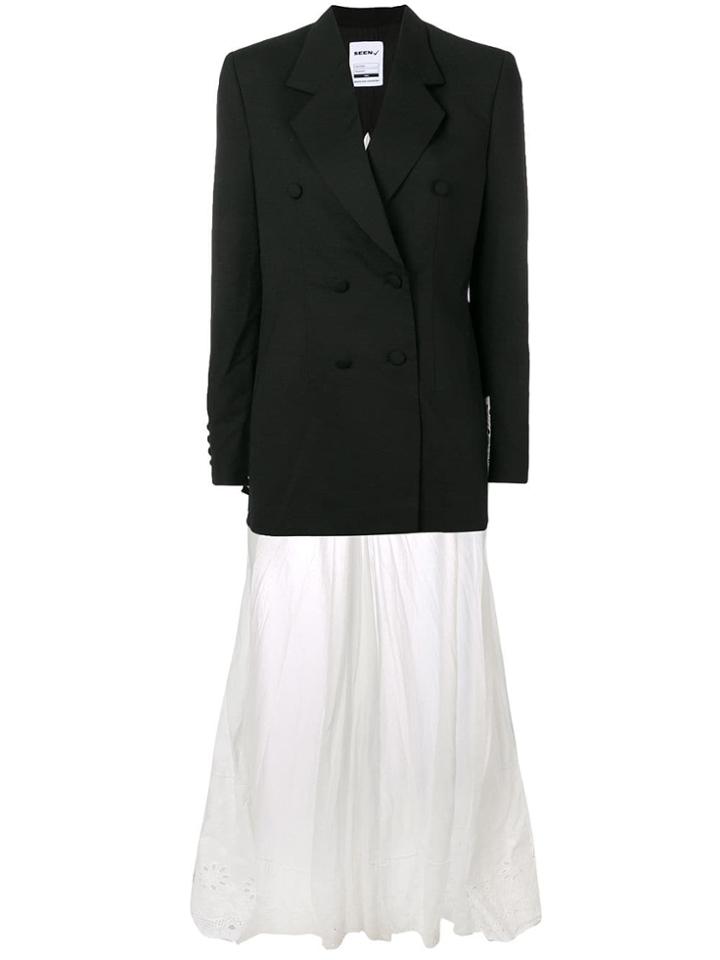Seen Users Double-breasted Blazer - Black
