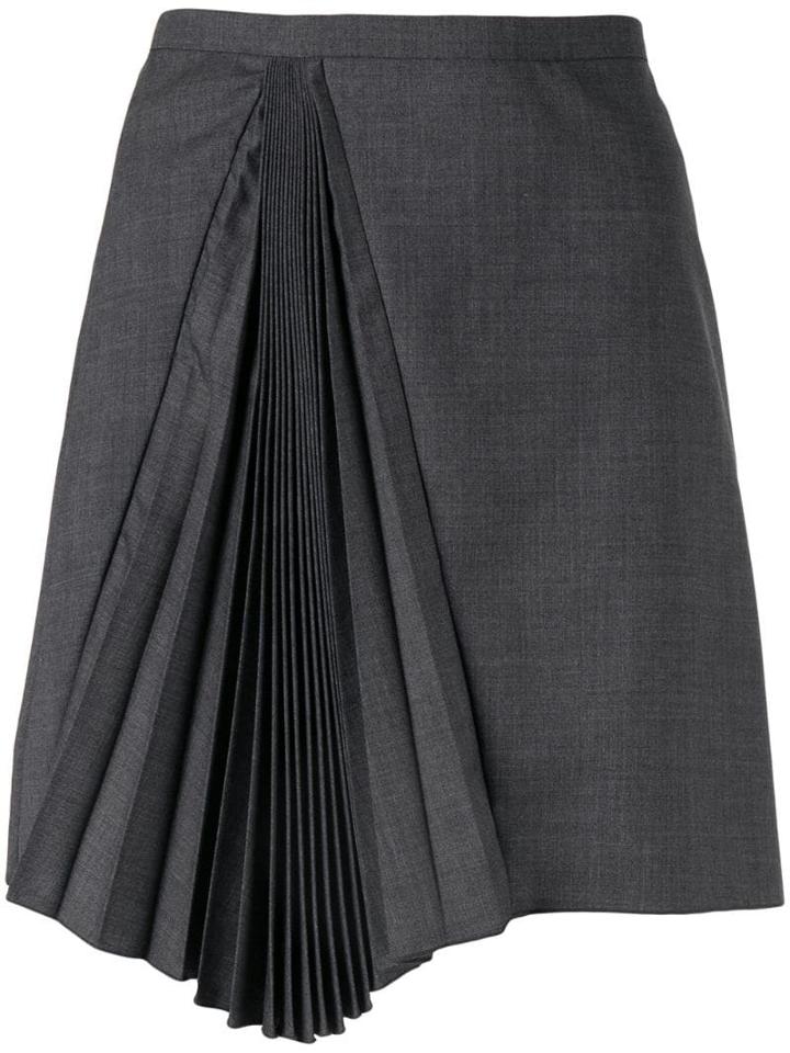 Nº21 Pleated Asymmetric Skirt - Grey