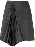 Nº21 Pleated Asymmetric Skirt - Grey