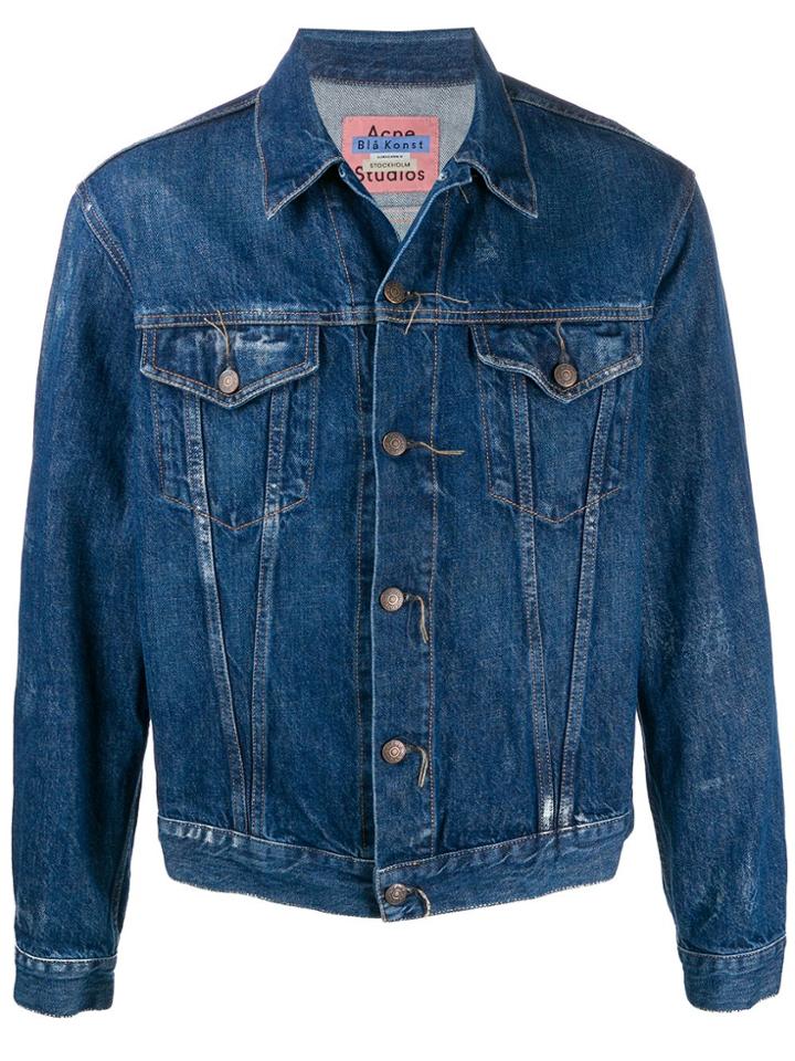 Acne Studios 1998 Crease Denim Jacket - Blue