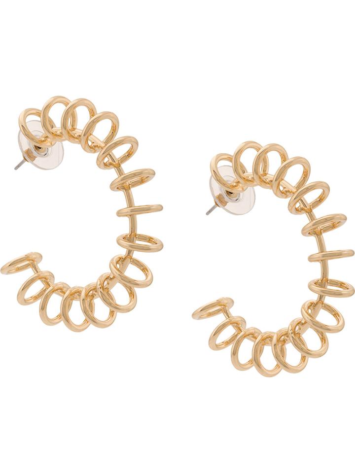 Dannijo Hoop Embellished Hoop Earrings - Metallic