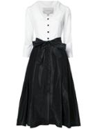 Carolina Herrera - Monochrome Shirt Dress - Women - Silk/cotton/polyurethane - 10, White, Silk/cotton/polyurethane