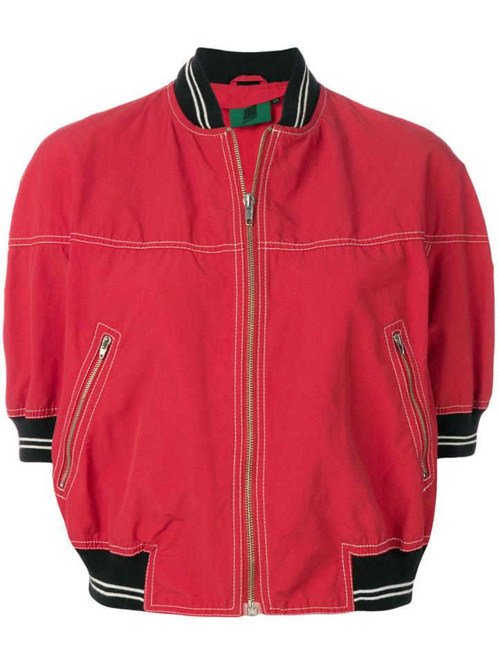 Jean Paul Gaultier Vintage Cropped Bomber Jacket - Red