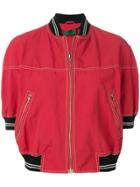 Jean Paul Gaultier Vintage Cropped Bomber Jacket - Red