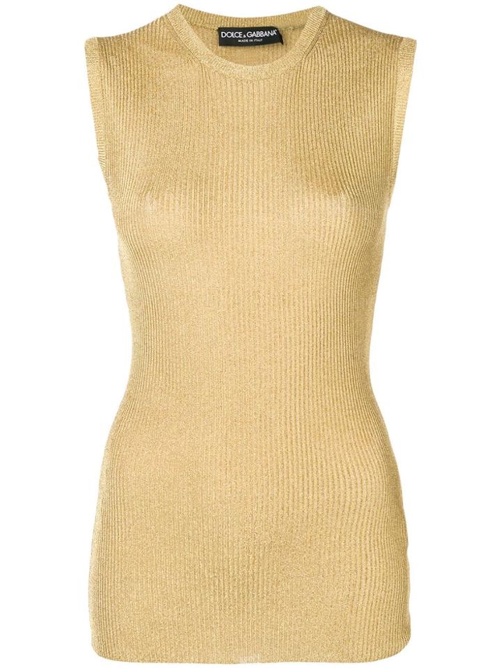 Dolce & Gabbana Knitted Tank Top - Gold