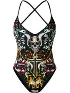 Dsquared2 - Printed One-piece Swimsuit - Women - Polyamide/spandex/elastane - 40, Black, Polyamide/spandex/elastane