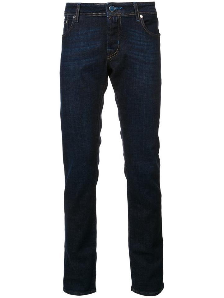 Jacob Cohen Dark Rinse Jeans, Men's, Size: 36, Blue, Cotton