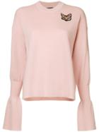 Markus Lupfer Sequin Fox Jumper - Pink & Purple