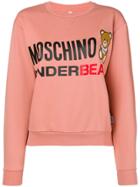 Moschino Underbear Logo Print Sweatshirt - Pink & Purple