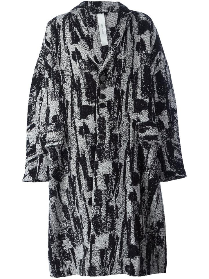 Damir Doma 'copernico' Coat, Men's, Size: Medium, Black, Cotton/linen/flax/acrylic/virgin Wool