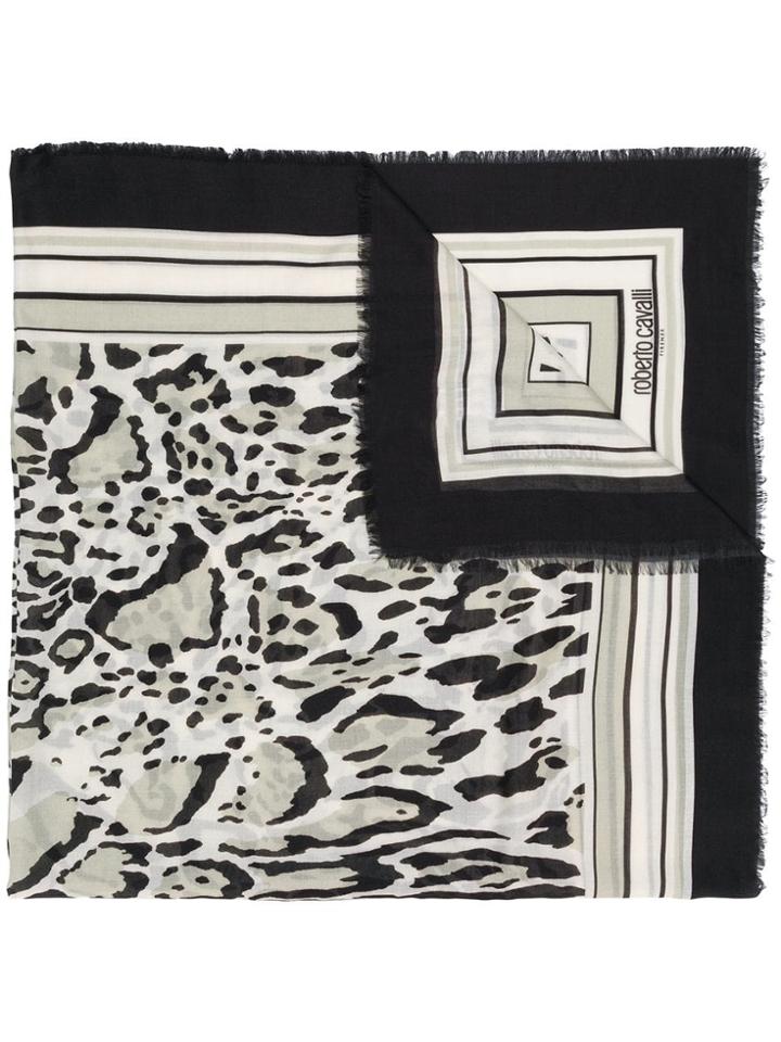 Roberto Cavalli Animal Print Scarf - Nude & Neutrals