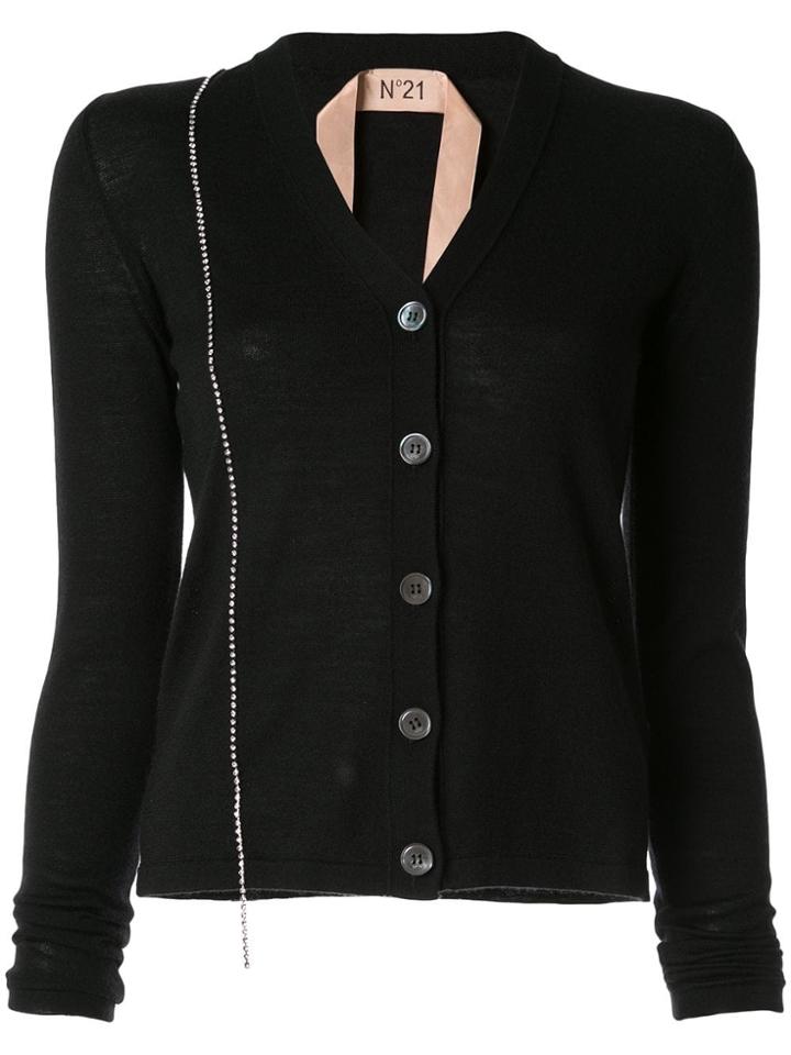 Nº21 Embellished Fitted Cardigan - Black