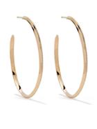 Lizzie Mandler Fine Jewelry 18kt Yellow Gold Diamond Knife Edge Hoops