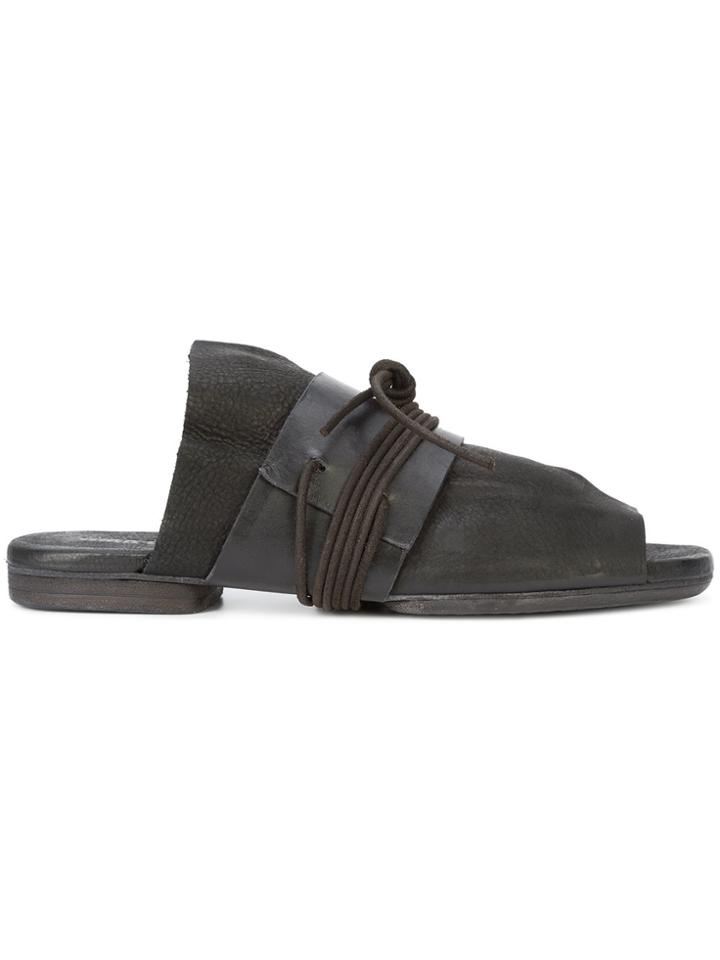 Uma Wang Laced Open-toe Sandals - Black