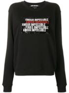 Pinko Amour Impossible Sweatshirt - Black