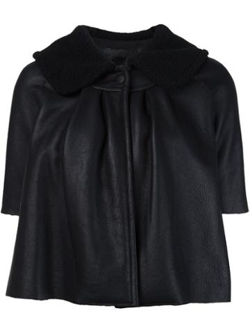 Co Cropped Leather Jacket