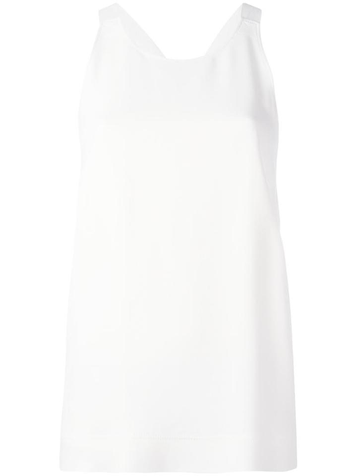 Joseph Belt-strap Tank, Women's, Size: 36, White, Viscose/spandex/elastane/cotton