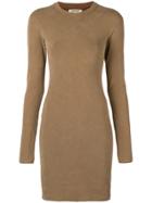 Yeezy Crewneck Long Sleeved Dress - Brown