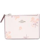 Coach Floral Bow Print Id Case - Pink & Purple