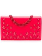 Elisabetta Franchi Star Studded Clutch - Red