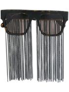 Stella Mccartney Eyewear Fringe Sunglasses - Brown