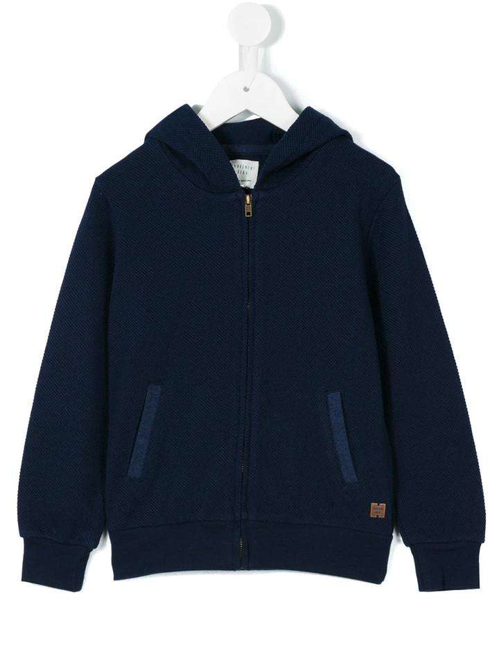 Carrèment Beau - Knitted Hoodie - Kids - Cotton - 12 Yrs, Boy's, Blue