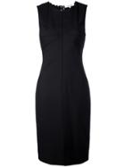 Diane Von Furstenberg Plain Fitted Dress - Black
