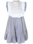 Miahatami Striped Front Placket Dress - Blue