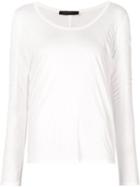 The Row Scoop Neck T-shirt, Women's, Size: M, White, Viscose