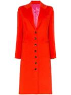 Joseph Marlene Single-breasted Wool Cashmere Blend Coat - Red