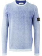 Stone Island Crew Neck Sweater, Size: Xl, Blue, Cotton