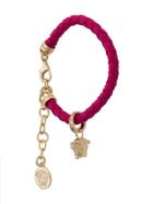 Versace Medusa Charm Leather Bracelet - Pink