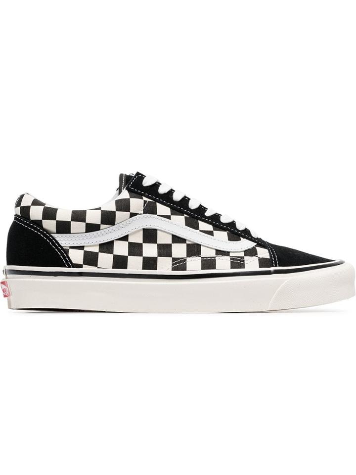 Vans Black And White Old Skool 36 Dx Leather And Canvas Sneakers