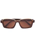 Marni Eyewear Marni Crop Tortoiseshell Sunglasses - Brown