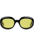 Gucci Eyewear Occhiali Da Sole Ovali In Acetato - Yellow